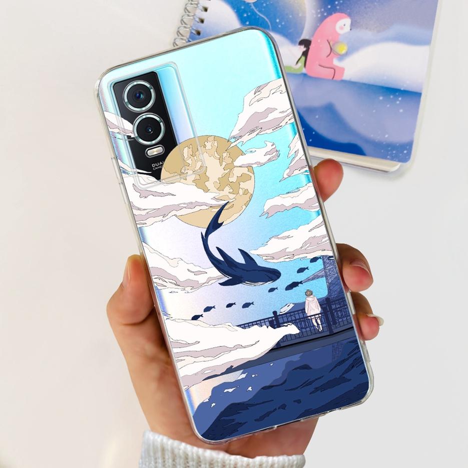 For Vivo Y76s Case Vivo Y76 5G Stylish Painted Cover Clear Silicone Phone Case For Vivo Y74s Y 76 s VivoY76 5G Soft Fundas Coque