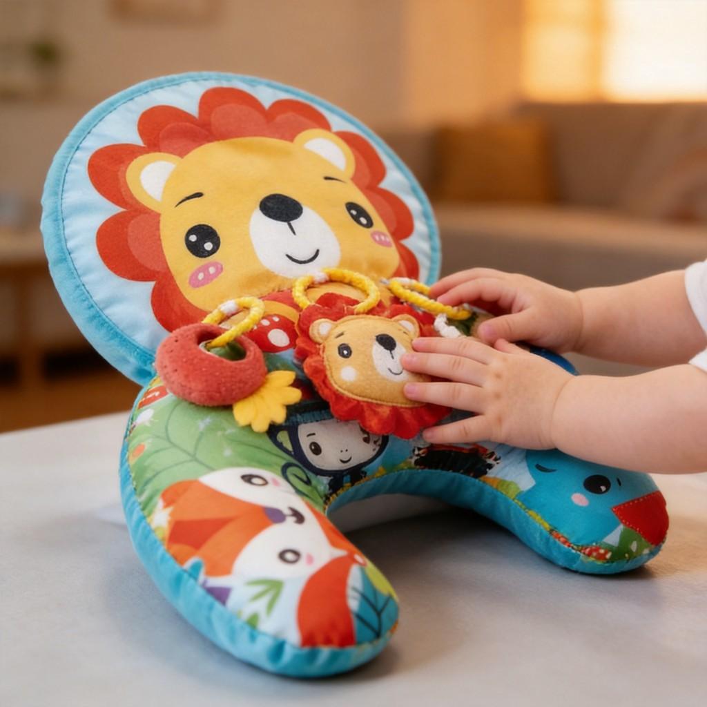 Infant Ushaped Tummy Trainer Pillow With Early Education Features For Babies