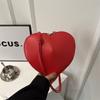 New fashion personality sub-shell love foreign style solid color small peach heart cute personality trendy shoulder messenger women's bag