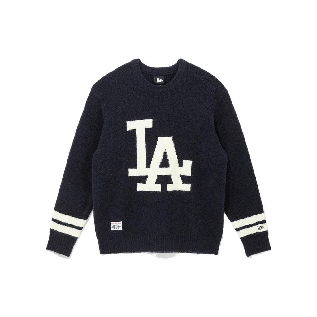 New Era MLB Los Angeles Dodgers Color Block Loose Fit Drop Shoulder Crewneck Sweater Unisex Sweater Dark-Blue 13781165