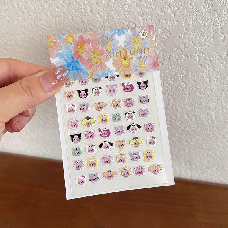 

5D Объемные Мультяшные Наклейки для Ногтей и Телефона для Детей