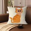 Cute Cartoon Cat Illustration Pillow Gift Home Office Decoration Bedroom Sofa Car Cushion Cover Case 45x45