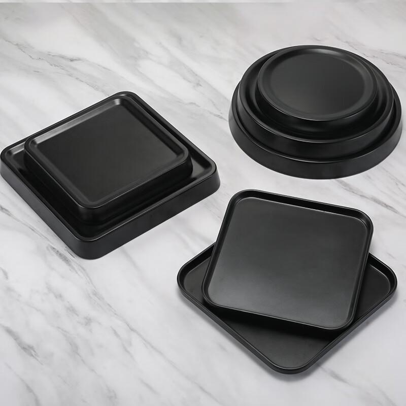 Yicang Black Melamine Rectangular Serving Tray
