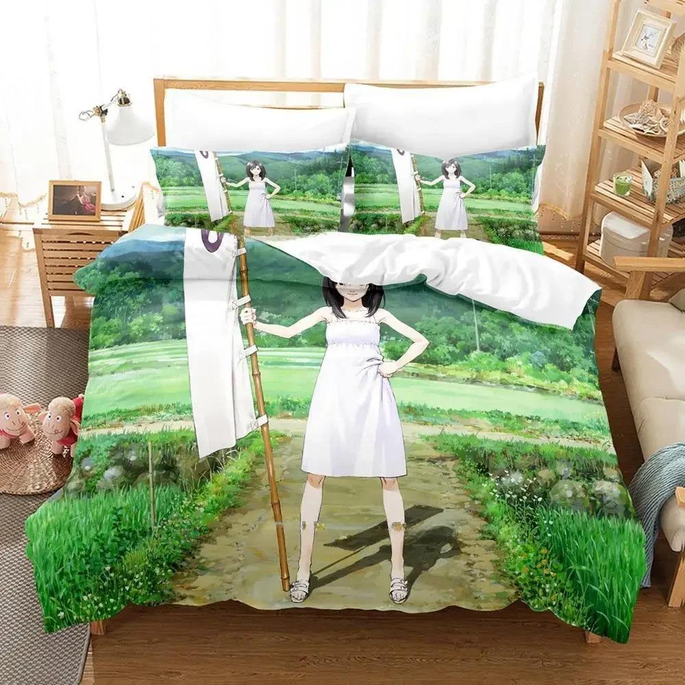 Bequemes Anime-Print-Bettwäsche-Set Mit Bettbezug und Kissenbezügen Einzel-Twin-Voll-Queen-King-Größen Für Erwachsene und Kinder