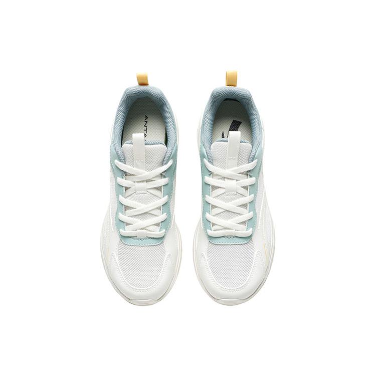 New Anta Breathable And Lightweight Low Top Running Shoes Women's White Cyan 922415525-2