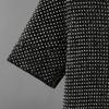 Summer Womens Fashion Basic Knitted T-shirts Female Solid Diamond Round Neck Bottoming Short Sleeve Loose Pullover Tops Solid T-shirts