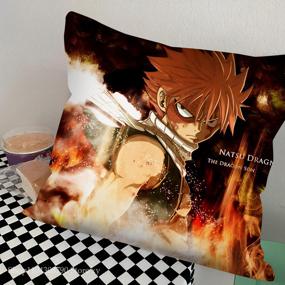 Anime F-Fairy Tail Pillow Case Square Pillow Bedroom Sofa Leisure Comfort Cushion Car Living Room Home Decoration