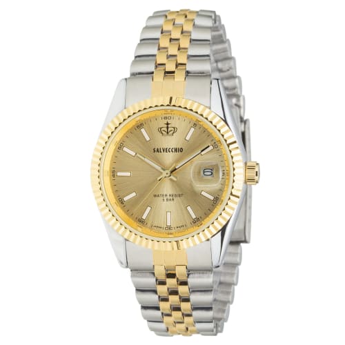 

Klefer Men s Analog Waterproof Watch with Metal Band, Gold, SV-AM269-CHT