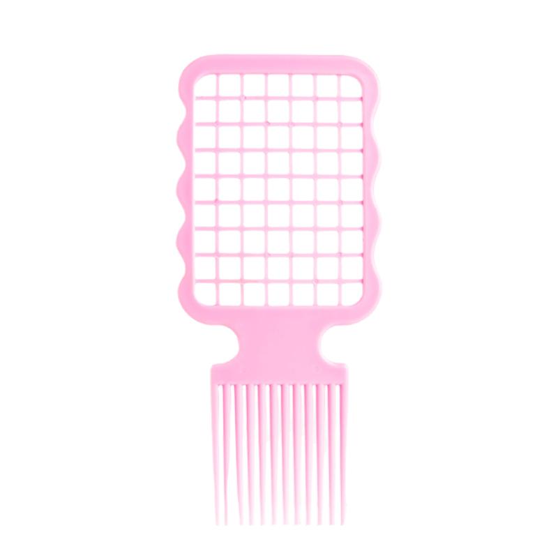 1 Stück Professionelle Afro-Gabelkamm Breite Zähne Friseur-Bürste Antistatisch Hitzebeständig Haarpflege-Werkzeuge Lockenhaar-Bürste