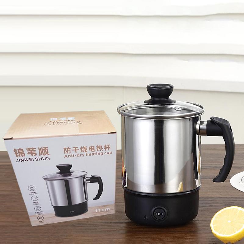 Mini Anti-Dry-Boil Electric Heating Cup 11/12/13/14Cm Portable Travel Electric Kettle Home Kettle Electric Cooker Kettle