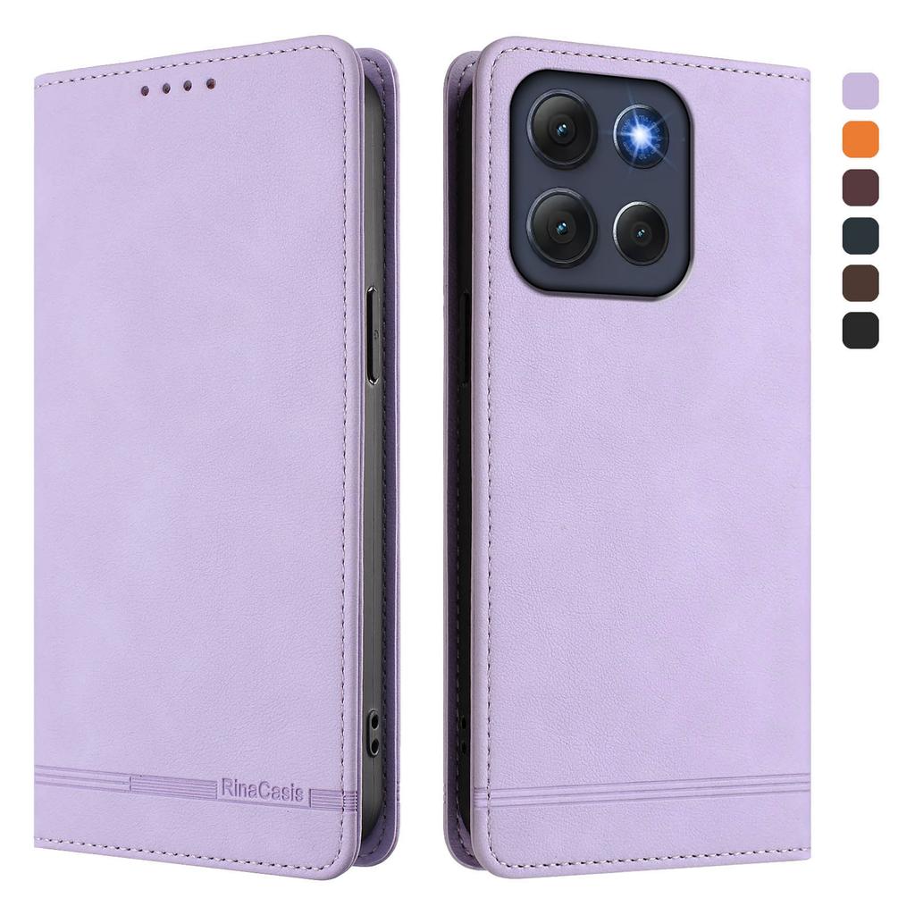 Luxus Leder Klapphülle für Motorola Moto G06 G86 G15 Power G56 G66J G66Y G05 G85 G75 G55 G45 G35 Brieftasche Ständer Hülle