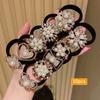 10Pcs Rhinestone Faux Pearl Hair Ties, Elegant Multi-style Set for Daily Wear and Gifting