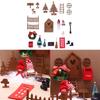Dollhouse Miniature Elf Door Christmas Decor Set Magical Wood Door Fairy Garden