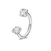 2 PCS Elegant Nose Ring Stainless Steel Daith Piercing Jewelry Cartilage Helix Earrings  Daily