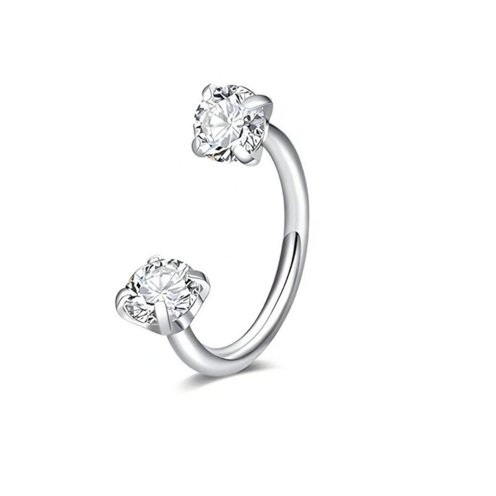 2 PCS Elegant Nose Ring Stainless Steel Daith Piercing Jewelry Cartilage Helix Earrings  Daily