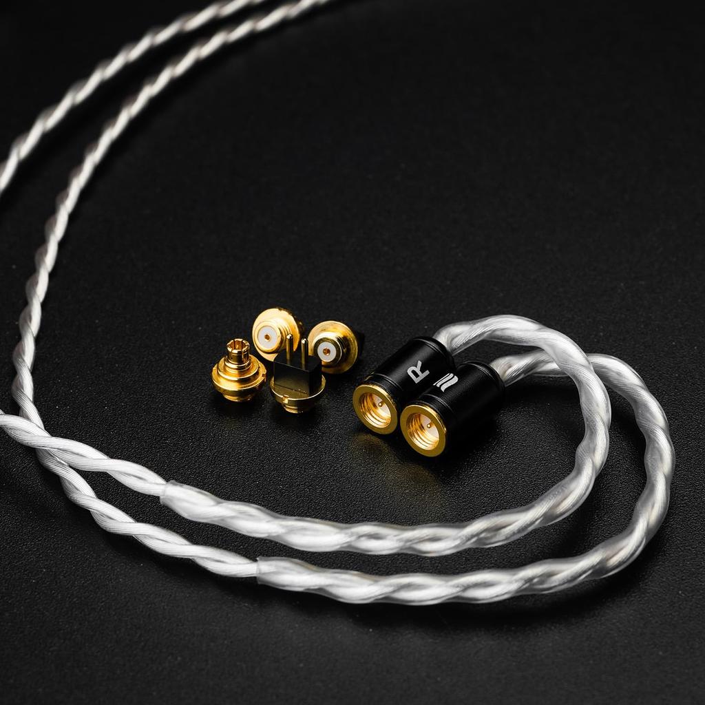 Effect Audio X HiFiGo GRIFFIN Earphone Copper IEM Cable with Replaceable ConX Connectors Cable, 4-Wire High-Purity Silver-Plated (2.5mm)