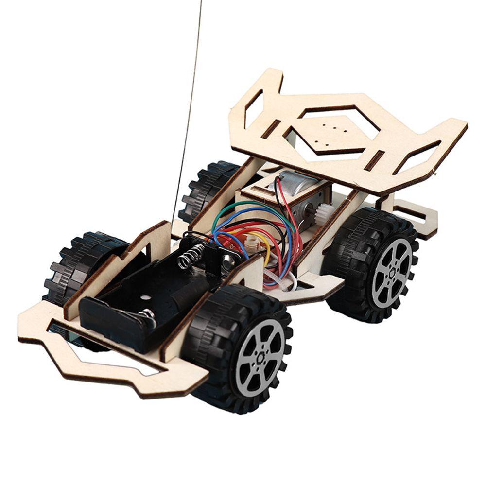 Special Wood RC Toys DIY Remote Control 4-CH Car Assembling Model Racing Car Model RC Racing Car