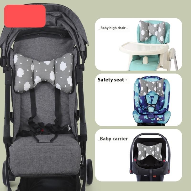 Portable Baby Travel Pillow Vibration Reduction Core Neck Protection Soft Cotton Cushion For Strollers Bassinet