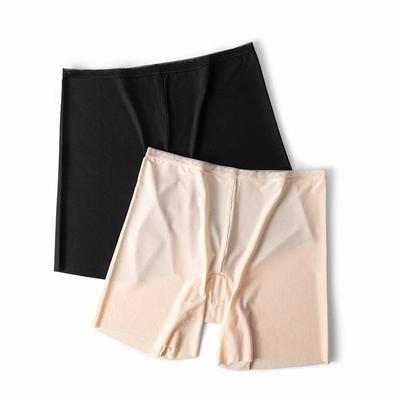 Pantalones de seguridad antideslizantes sin costuras de seda de hielo, mallas de cintura media, Bóxer de hilo fino desenrollado, ropa interior