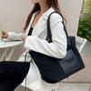New Women's Bag Tote Shoulder Stitched Canvas Zipper Crossbody Bag Tote Bag Portable