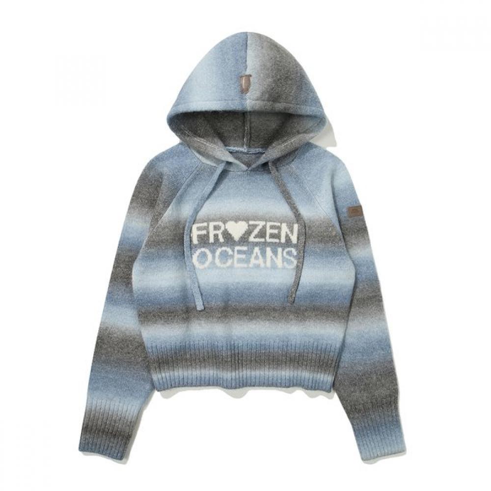 Love Frozen Gradation Hoodie Sweater  Blue 085