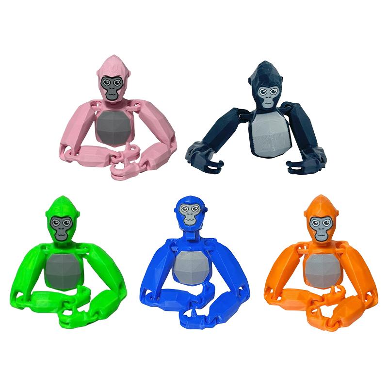 Gorilla Tag Monke 3D tištěné panenky Kreslená zvířecí hračka Narozeninový vánoční dárek pro děti 3D tištěné hračky s pohyblivými klouby