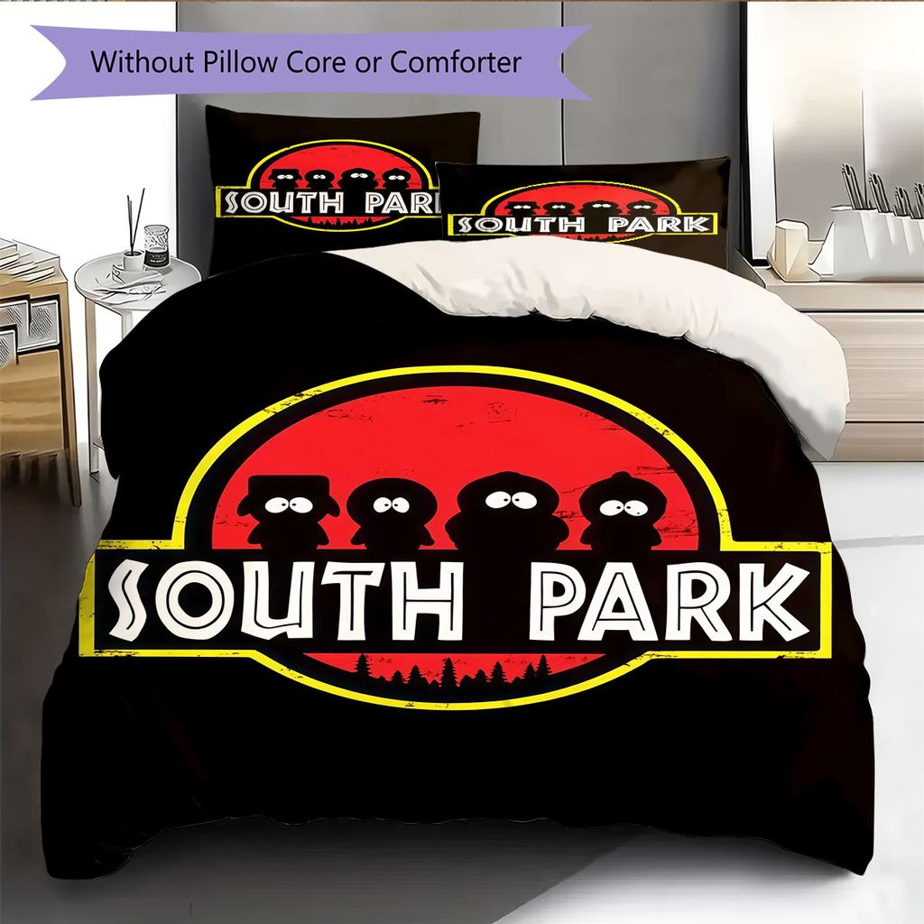 South Park Art Pattern Bedding Home Decoration Birthday Gift ( 1 duvet cover + 2 pillowcase, without core),fan merchandise.