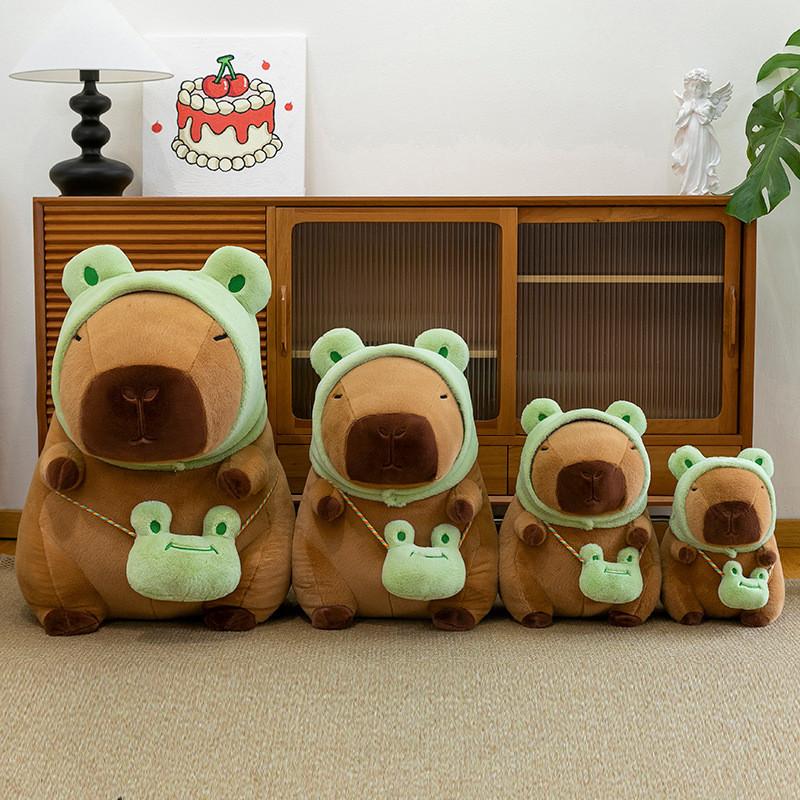 Dinosaur Hat Frog Capybara Plush Toy Animal Stuffed Doll Decoration Gift Kids