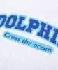 DOLPHIN WAVE APPAREL Dolphin Layered Arch Logo Short Sleeve T-Shirt White