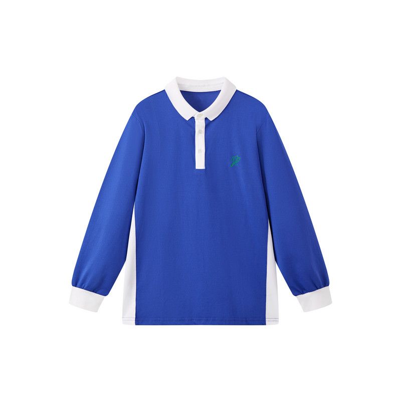 Mqd Shenzhen School Uniforms Unified Middle School Boys' Autumn Breathable Skin-Friendly Elastic Long-Sleeve T-Shirt Polo Shirt