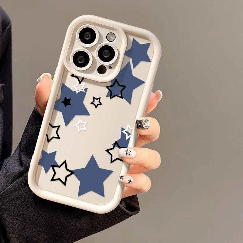 Blue and Black Stars for iPhone16ProMax Mobile Phone Case 14 Apple 13 Matte 12/15 Premium 11 Factory
