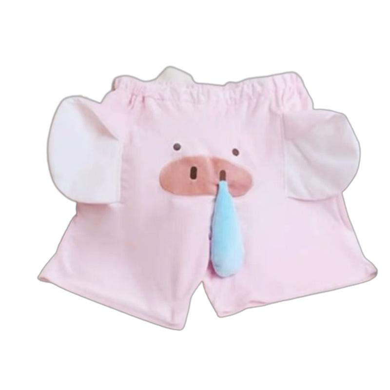 A Make Noise Stereoscopic Elephant Trunk Cartoon Pig Plush Home Panties Shorts