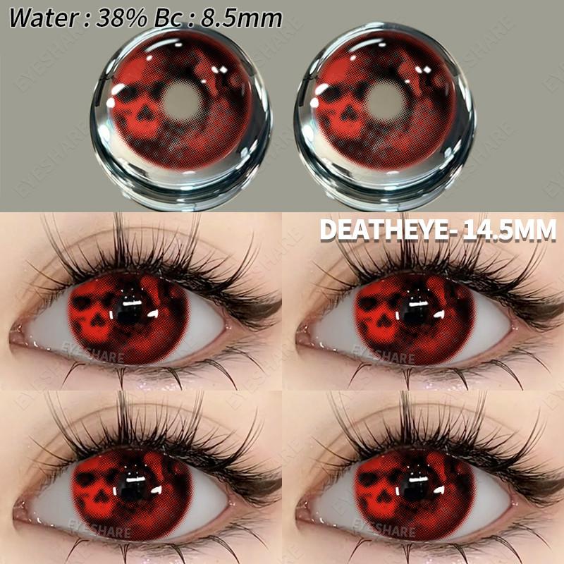 Eyeshare Cosplay Color Contact Lenses for Eyes Halloween Lenses Blue Eye Contacts Black Lenses Yearly 14.5mm