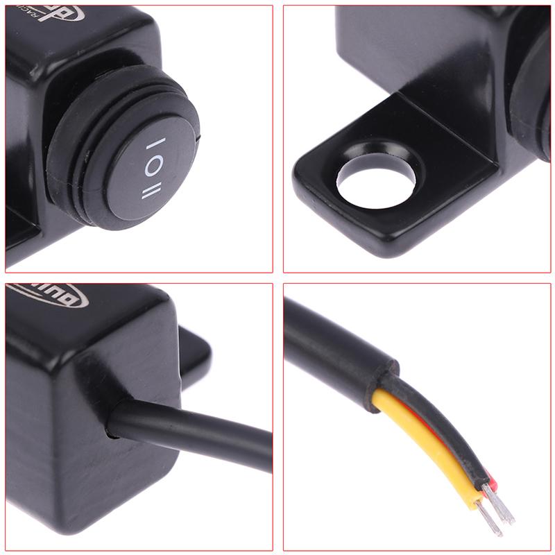 Aluminum Alloy Motorcycle Handlebar Headlight Switch Three-Position Waterproof Switch 12V Fog Spotlight Mirror Mount Switches