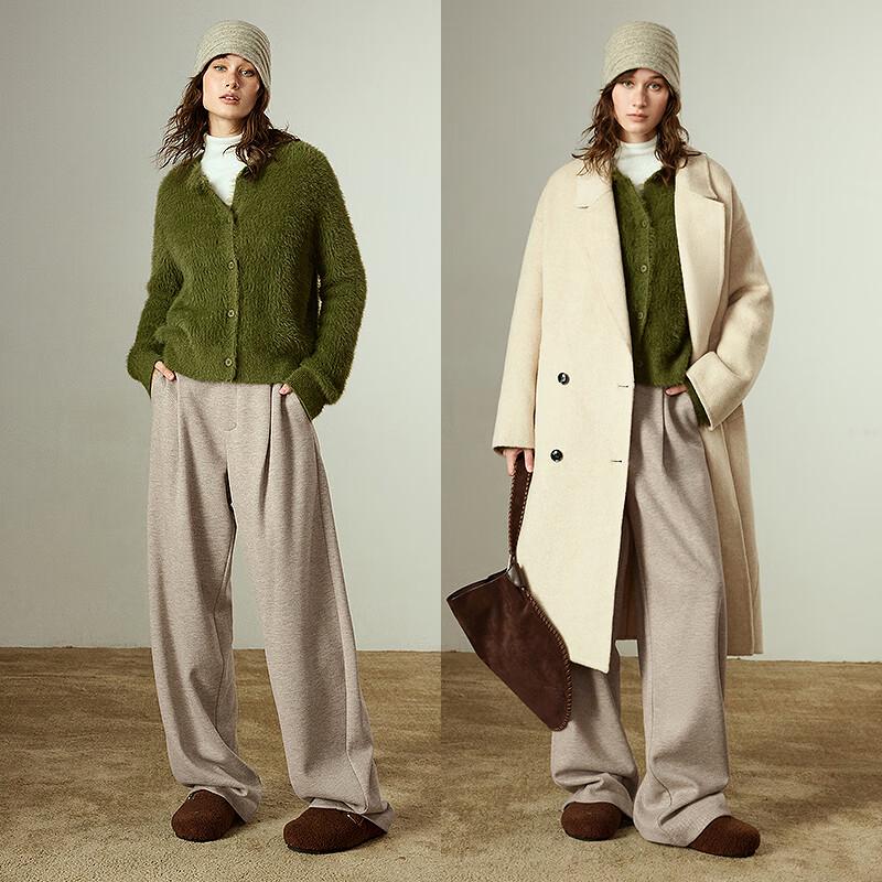 Chuyu Women's Winter Retro Mori Casual Pants