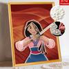 Disney Arte di perle: Kit Pittura con Perle a Tema Mulan Set Artistico Fai-da-te con Diamanti di Perle Adatto per Principianti e Adulti, Ideale per Decorazione Murale Domestica e Regali