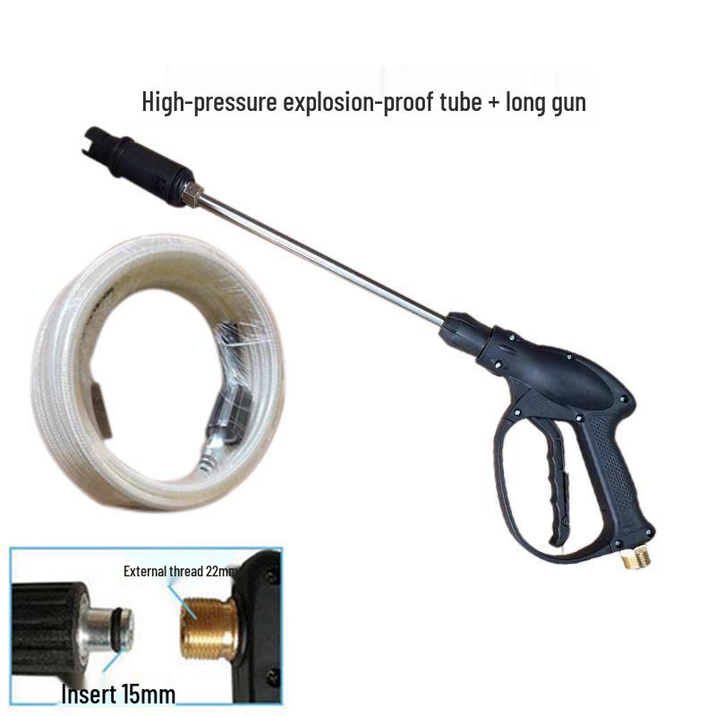 High-Pressure Car Washer Set: Explosion-Proof Hose & Nozzle Accessories