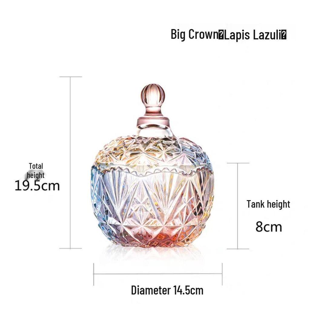 European Glass Candy Jar with Lid – Transparent Storage for Tea, Snacks, Seasonings, Candy, and Dried Fruit