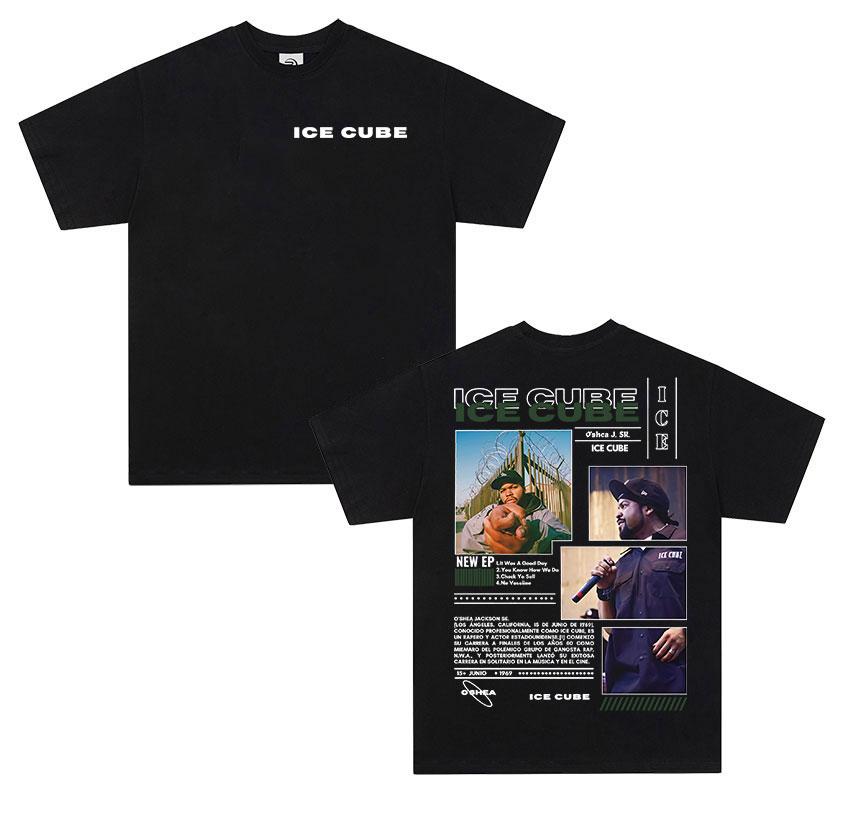 

Rapper Ice Cube Tour Album 2025 Pattern Tshirt Summer Mens Hip Hop Oversized Tshirt Fashion High Quality Cotton Tshirt M