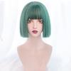 LUPU Lolita Black Pink Wigs Synthetic Hair Short Straight Bob Wigs With Bangs Female Green Cosplay Wigs For Black Women