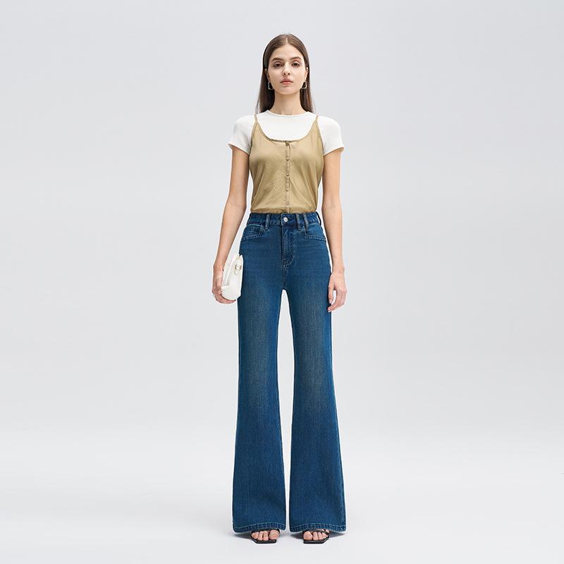 SELINE Women s Retro High-end Barrel Leg Jeans - Comfortable, Soft, Four-Way Stretch, Hip Lifting, Slimming Design 29