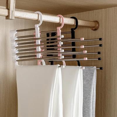Hosenbügel Kleiderbügel Zangen Kleiderständer Bügel Edelstahl Faltbarer Hosenständer Krawattenhalter Schlafzimmer Schrank Organizer