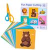 Handmade Paper Cut Set Kids Craft Toys DIY Colorful Paper Cutting Folding Toys for Early Art Development Fine Motor Skills