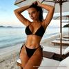 Állítható nyakpántos Európai és Amerikai Stílusú Háromrészes Bikini Fürdőruha Fehérnemű