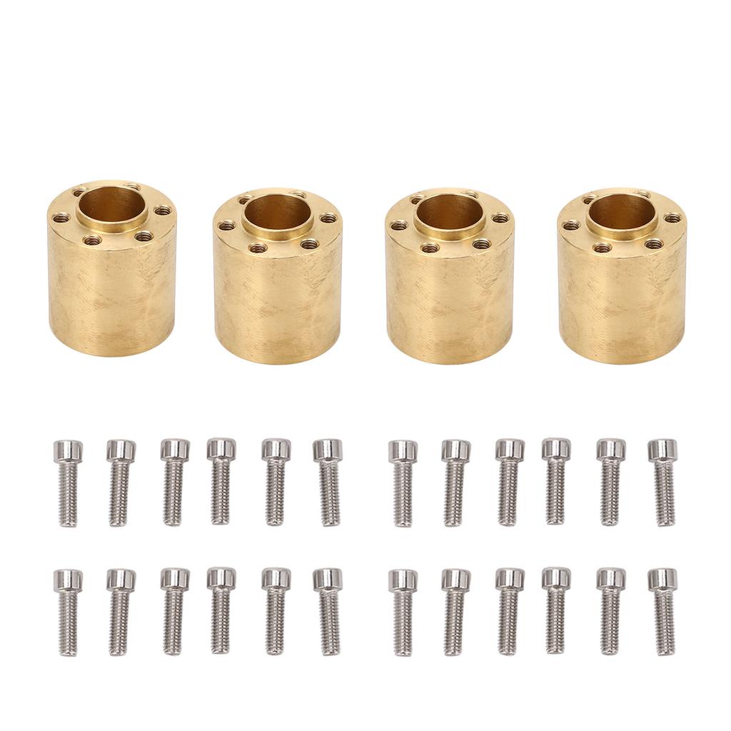 4 Pcs Brass Wheel Hex Hub Adapter RC Car Crawler Widen Adapter for 110 RC Crawler 1.9 2.2in VP