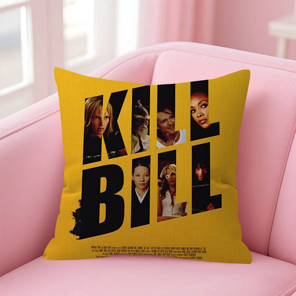 Classic Movie K-Kill Bill Double-Sided Printed Pillow Cover Short Plush Suitable Living Rooms Bedrooms Sofas Throw Cushion Cover