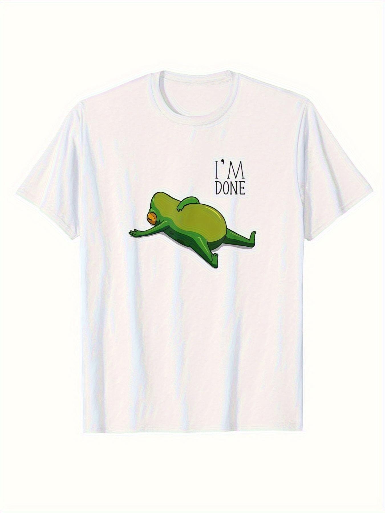 

I Am A Frog Print Tshirt Womens Round Neck Short Sleeve Casual Tshirt Street Style TopSummer Streetwear Graphic T Shirts 4XL