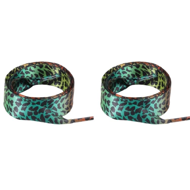 Leopards Print Tie Dye Shoe Laces for Canvas Shoe Strong Polyester Materials for Everyday Reliability
