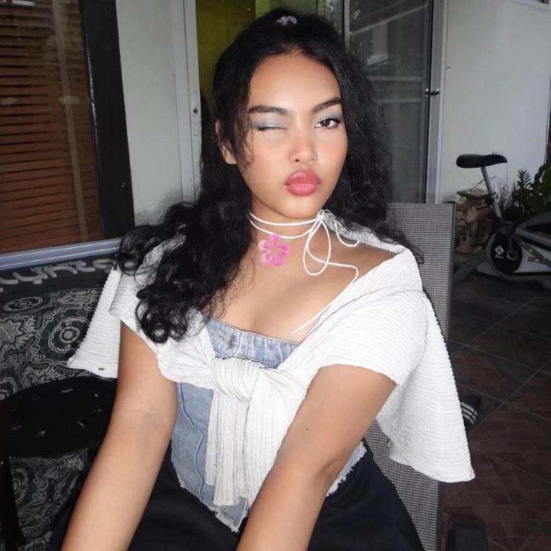 Gradient Hollow Flower Pendant Necklace Y2K Choker Collar Necklace Clavicle Chain Neckband Party Jewelry for Women Girls