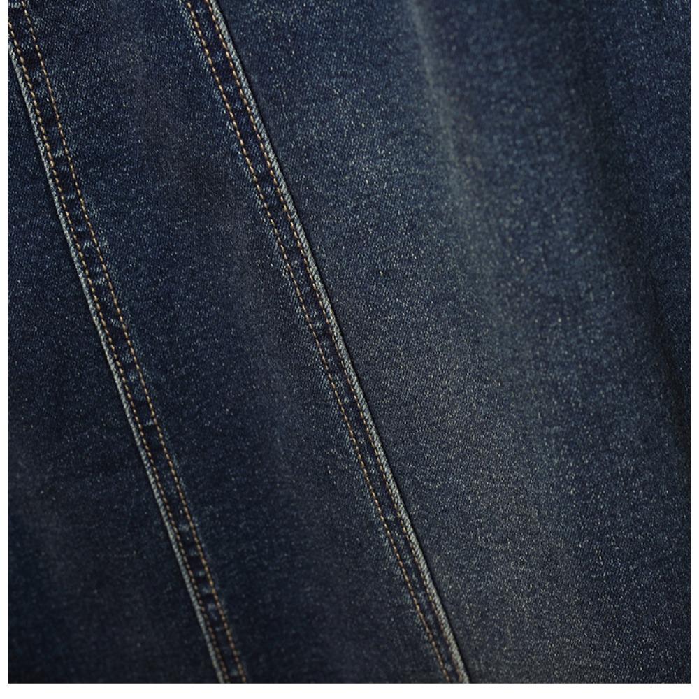 DIMANAF 2025 Autumn Winter Plus Size Women Skirts Elastic Waist Oversize Lady Long Skirts Denim Cotton Thick